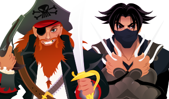 Female Pirates and Ninjas